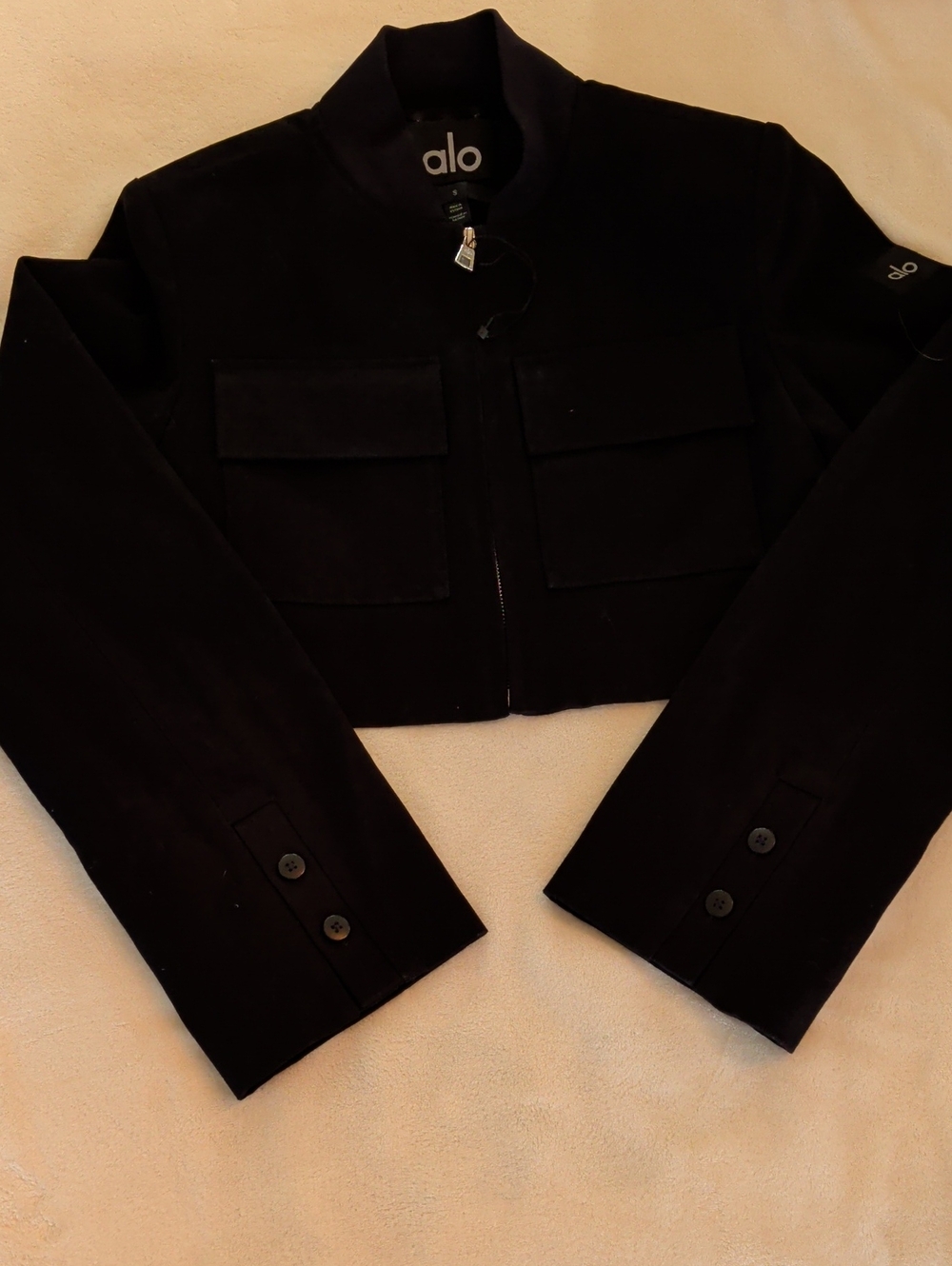 ALO Yoga Black  Jacket With Shoulder Pads